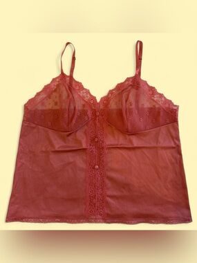 jcpenney Coral Lace Sheer Camisole